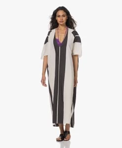 Su Paris Lida Gestreepte Herringbone Kaftan - Zwart -JAMES PERSE WINKEL 1ae2d99b d588 4347 a9e2 c19f4ea67122 35