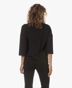 Lasalle Boxy Ponte Jersey T-Shirt - Zwart -JAMES PERSE WINKEL 1bc9bdb0 8366 42f8 887e 8a79527da28d 40