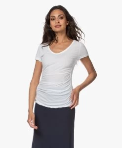 James Perse Mixed Media Side T-Shirt - Wit -JAMES PERSE WINKEL 200416 3acb1f63 b7bf 40ea 9ec3 c4556b854c79 294