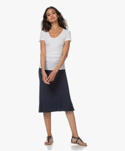 James Perse Mixed Media Side T-Shirt - Wit -JAMES PERSE WINKEL 200416 6baccc19 bc60 450b b958 e0940e162d53 303