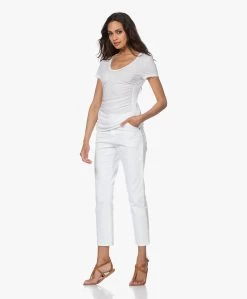 James Perse Mixed Media Side T-Shirt - Wit -JAMES PERSE WINKEL 200416 98b8a34c 7367 4e78 9643 4544b6994262 359