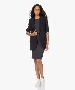 James Perse Scoop Back Rib Jersey Jurk - Blauwzwart -JAMES PERSE WINKEL 210720 5c43d716 f470 4e78 a381 80eff68be6c7