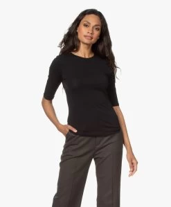 Filippa K Cotton Stretch Elbow Sleeve T-Shirt - Zwart -JAMES PERSE WINKEL 210810 16a706db 0e09 4d72 a966 cfb627d0010e