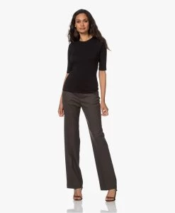 Filippa K Cotton Stretch Elbow Sleeve T-Shirt - Zwart -JAMES PERSE WINKEL 210810 8f92daa3 bb14 4a24 9e1d 1fe8609ac0b5