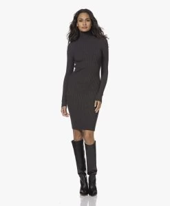 Wolford Wolmix Rib Coljurk - Antraciet Mêlee