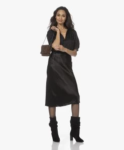 Vince Crush Satijnen Midi Rok - Zwart -JAMES PERSE WINKEL 211202 dfd67196 75c8 43cd b799 d7264cd9eb13
