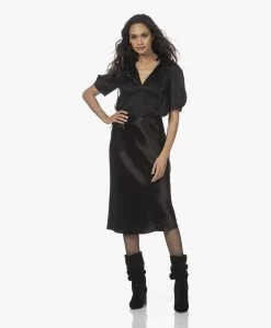 Vince Crush Satijnen Midi Rok - Zwart -JAMES PERSE WINKEL 211202 f8368ab2 d13a 4e06 b1d0 3a8eecf7320a