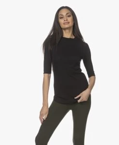Neeve The Ribbed Tee T-Shirt Met Halflange Mouwen - Zwart -JAMES PERSE WINKEL 211229 36ac38e0 e673 4f6e ae66 1f812aa8309a