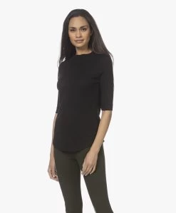 Neeve The Ribbed Tee T-Shirt Met Halflange Mouwen - Zwart -JAMES PERSE WINKEL 211229 4484a9ea 0a73 4e35 8883 b6d5a090ac15