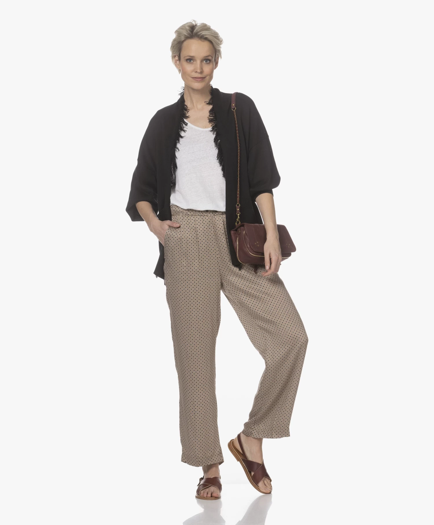 Neeve The Linen Scoopneck T-Shirt - Crispy White 7 Neeve The Linen Scoopneck T-Shirt - Crispy White - Afbeelding 5