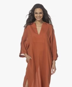 Su Paris Tao Viscose-Zijde Kaftan - Brick -JAMES PERSE WINKEL 220408 37ab7652 478f 47d6 9ccf 04c48b295a12