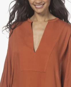 Su Paris Tao Viscose-Zijde Kaftan - Brick -JAMES PERSE WINKEL 220408 3dc7acb1 7f30 42dc b95f 03fec803d900