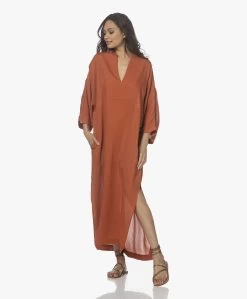 Su Paris Tao Viscose-Zijde Kaftan - Brick -JAMES PERSE WINKEL 220408 ec5583b9 a570 4308 9b6b ec6723ca4251