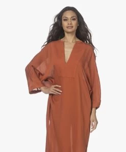Su Paris Tao Viscose-Zijde Kaftan - Brick -JAMES PERSE WINKEL 220408 f3d379e3 2b01 41c4 b26e 852587a61f6f