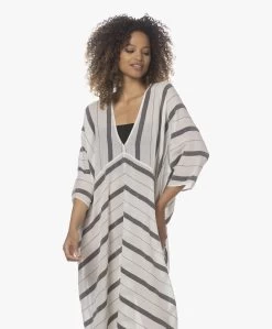 Su Paris Talia Voile Kaftan Met Jacquard Streepdessin - Zwart -JAMES PERSE WINKEL 220414 096a3a7f 599e 46ef 8703 3c6522982693