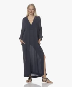 Su Paris Tao Viscose-Zijde Kaftan - Navy -JAMES PERSE WINKEL 220420 2f2d150b 0cf6 4f5f 9ead 82768e0cd749