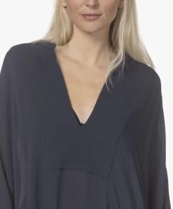 Su Paris Tao Viscose-Zijde Kaftan - Navy -JAMES PERSE WINKEL 220420 5f423d22 c05a 4d96 8fe1 374370291c7a