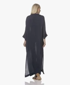 Su Paris Tao Viscose-Zijde Kaftan - Navy -JAMES PERSE WINKEL 220420 738c060e 76a0 43ca b58c fdf4ef781118