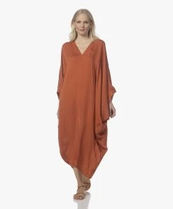 Su Paris Palma Batwing Sleeve Viscosemix Kaftan - Brick