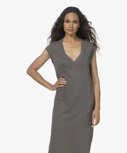 James Perse Supima Mix Jersey V-Hals Midi Jurk - Jungle -JAMES PERSE WINKEL 220525 c9c1823a b249 4e90 b66a 84e8f02fb746