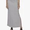 Japantky Ryoko Modal Rib Jersey Maxi Rok - Grijs Mêlee