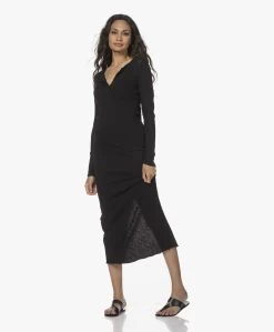 James Perse Fleece Jersey Midi Rok - Zwart -JAMES PERSE WINKEL 220609 96eb5f92 b351 42ca baa6 56a58ee672cb