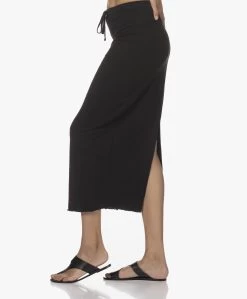 James Perse Fleece Jersey Midi Rok - Zwart -JAMES PERSE WINKEL 220609 dd5b7f52 9bc9 4e50 acd2 f7126bc2907a