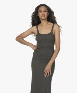 Japantky Yukata Dubbellaagse Rib Jersey Maxi Jurk - Groen -JAMES PERSE WINKEL 220616 bb00905f d101 4fe3 8a6e 5d15903bbd29