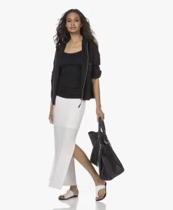 Japantky Ryoko Modal Rib Jersey Maxi Rok - Panna -JAMES PERSE WINKEL 220616 ea688711 e902 4174 939e 19588e357430