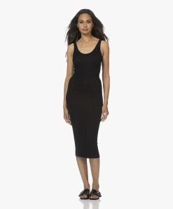 Enza Costa Ribgebreide Zijdemix Midi Jurk - Zwart -JAMES PERSE WINKEL 220707 461e0f21 438c 43b3 8e7b a4352dcc8609
