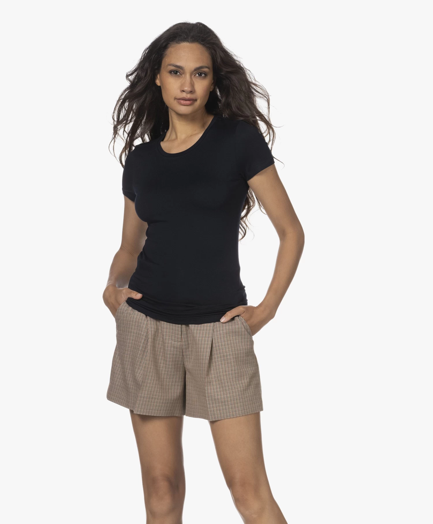 Majestic Filatures Slim-Fit Viscose T-Shirt - Marine 13 Majestic Filatures Slim-Fit Viscose T-Shirt - Marine - Afbeelding 11