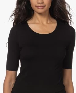 Majestic Filatures Superwashed T-Shirt Met Halflange Mouwen - Zwart -JAMES PERSE WINKEL 220802 1b59393a b842 41a9 8842 492bd360116b