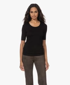 Majestic Filatures Superwashed T-Shirt Met Halflange Mouwen - Zwart -JAMES PERSE WINKEL 220802 9c13de1f fb78 41a0 aa17 0abdf9206f24