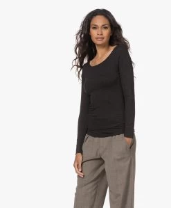 Majestic Filatures Soft Touch Jersey Longsleeve - Antraciet Mêlee -JAMES PERSE WINKEL 220804 04497745 2a86 438e a1a6 12d0d4a2d39a