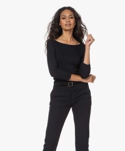 Majestic Filatures Adele T-Shirt Met Driekwart Mouwen - Marine -JAMES PERSE WINKEL 220804 aa572200 eaec 4978 9422 cd0552b33daa