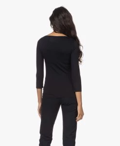 Majestic Filatures Adele T-Shirt Met Driekwart Mouwen - Marine -JAMES PERSE WINKEL 220804 c00b68e5 66d1 4855 a0f1 0470a50fbf81