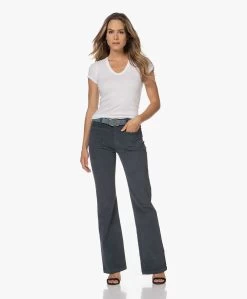 Enza Costa Pima Katoenen U-Hals T-Shirt Met Kapmouwen - Wit -JAMES PERSE WINKEL 220818 3259b101 e17b 4a33 93ac 8ddc3c8e6349