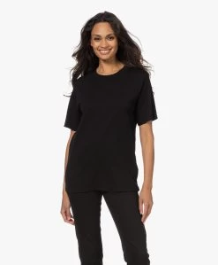 Iro Flory Katoen-Modal Korte Mouwen T-Shirt - Zwart -JAMES PERSE WINKEL 220919 12eae50f faf0 4b1a b238 755af10865cf