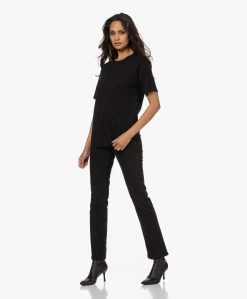 Iro Flory Katoen-Modal Korte Mouwen T-Shirt - Zwart -JAMES PERSE WINKEL 220919 33003f66 25d2 42c6 8736 73cf1ee2cd96