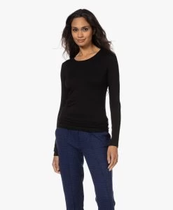 Majestic Filatures Ally Longsleeve Met Ronde Hals - Zwart -JAMES PERSE WINKEL 220920 f04fc95e de30 49f2 bad4 3c77fda6f2ff