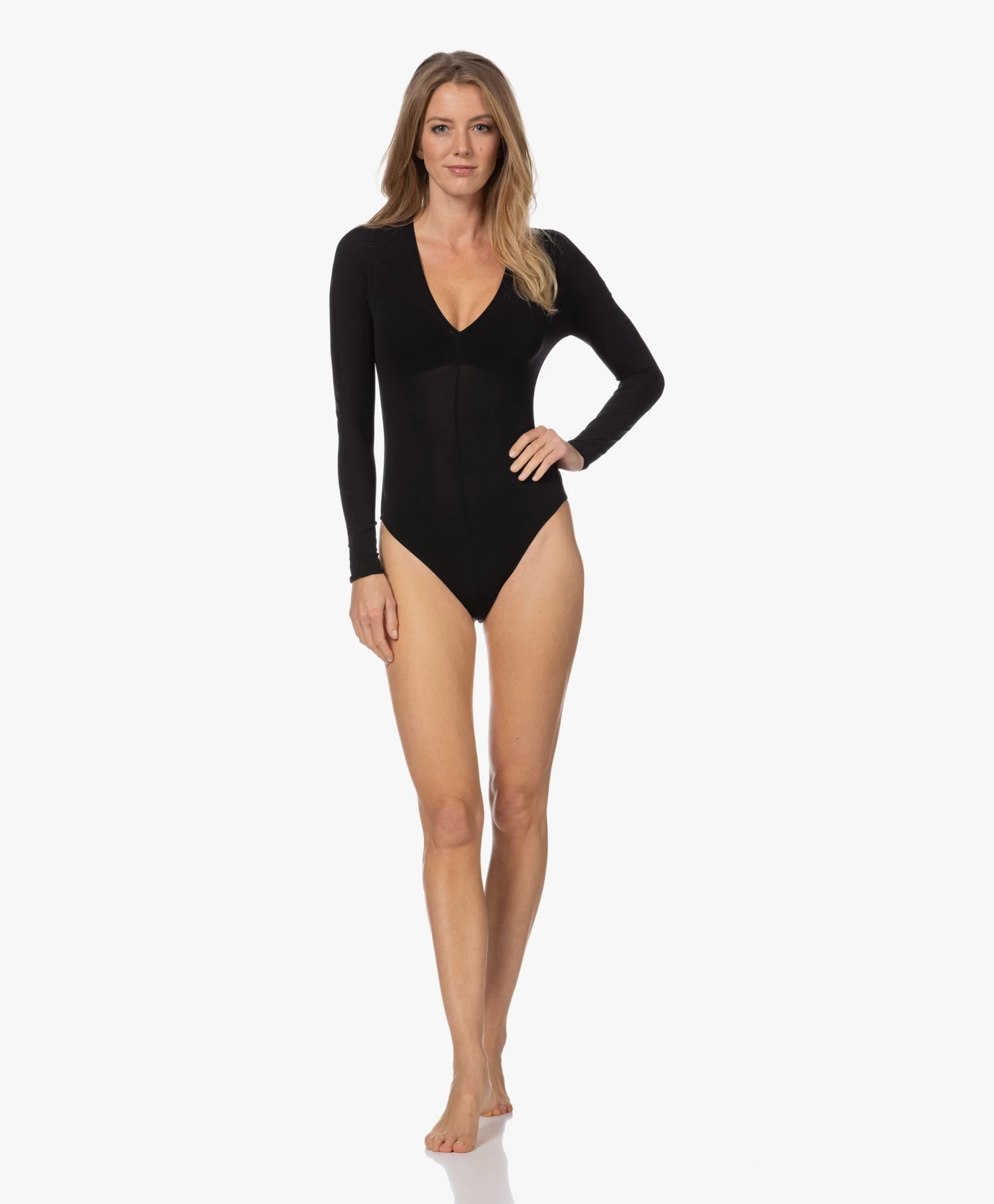Wolford The V-Neck Body - Zwart 4 Wolford The V-Neck Body - Zwart - Afbeelding 2