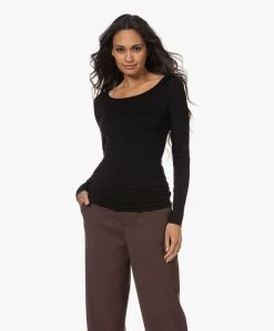 Majestic Filatures Soft Touch Jersey Longsleeve - Zwart -JAMES PERSE WINKEL 221107 1c5e79f8 571e 4b14 a88c d93e8ae4c3cb