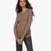 By Malene Birger Nimas Viscose Rib Longsleeve - Clay -JAMES PERSE WINKEL 221117 33e193ed b24f 46cc a0ce c464922a7442