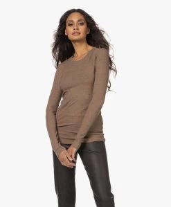 By Malene Birger Nimas Viscose Rib Longsleeve - Clay