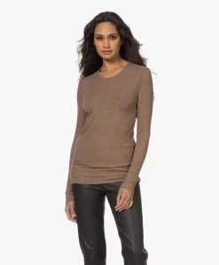 By Malene Birger Nimas Viscose Rib Longsleeve - Clay -JAMES PERSE WINKEL 221117 810f37ae 8bca 485e 8820 75215ff73b01