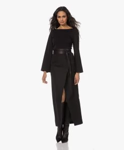 Róhe Robyn Wollen Maxi Overslagrok - Zwart -JAMES PERSE WINKEL 221205 25e095ee 9519 467a b9ef 8683ace02b6b