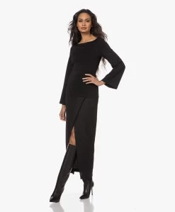 Róhe Robyn Wollen Maxi Overslagrok - Zwart -JAMES PERSE WINKEL 221205 a7811db2 c61c 49e7 8cc9 3ac125fccbce