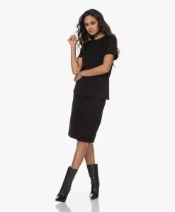 Resort Finest Katoen-Cashmere Relaxed T-Shirt - Zwart -JAMES PERSE WINKEL 221206 0614ec0f 663e 41b7 87c6 a0217434a194