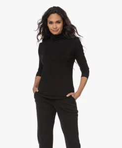 Lasalle Tencel Jersey Colshirt - Zwart -JAMES PERSE WINKEL 221206 186c61f4 e96a 4f58 9741 6baf19d1cf9c