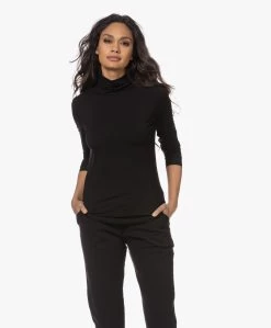 Lasalle Tencel Jersey Colshirt - Zwart -JAMES PERSE WINKEL 221206 37c53036 a121 4460 854d 858be7a38682